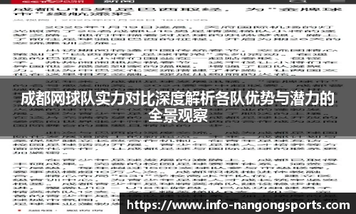 成都网球队实力对比深度解析各队优势与潜力的全景观察